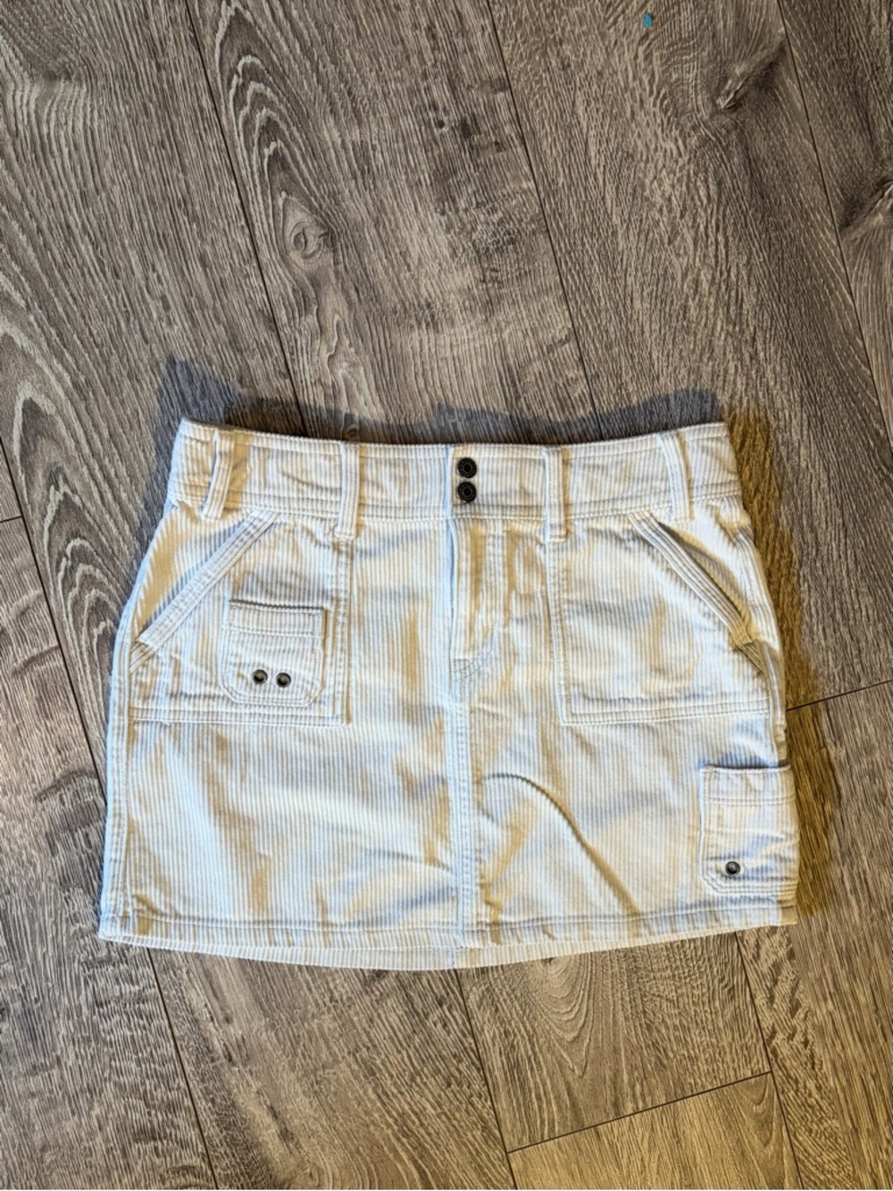 Old Navy Cream Corduroy Skirt